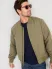 Water-Resistant Zip Bomber Jacket(stone wall,XS,regular)