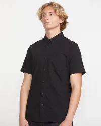 Men's Everett Oxford Short Sleeve Shirt(New Black,XS)