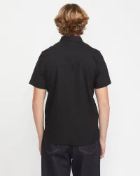 Men's Everett Oxford Short Sleeve Shirt(New Black,XS)