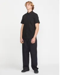 Men's Everett Oxford Short Sleeve Shirt(New Black,XS)