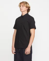 Men's Everett Oxford Short Sleeve Shirt(New Black,XS)