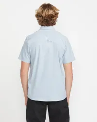 Men's Everett Oxford Short Sleeve Shirt(Wrecked Indigo,XS)