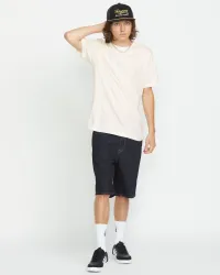Men's Solid Short Sleeve Tee(Off White,S)
