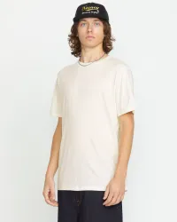 Men's Solid Short Sleeve Tee(Off White,S)