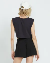 Women's Lil Muscle Tank(Vintage Black,XS)