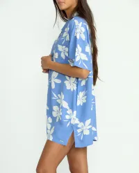Women's Coco Ho Short Sleeve Cover Up(Deep Water,XL)