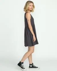 Women's Lived In Baddie Dress(Vintage Black,L)