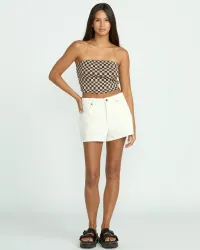 Women's Strait Up Shorts(Star White,31)