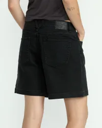 Women's Strait Up Long Shorts(Black Out,25)