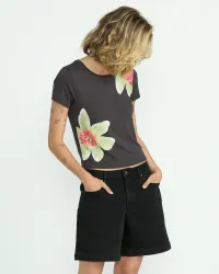 Women's Strait Up Long Shorts(Black Out,25)