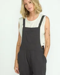 Women's Lived In Romper(Vintage Black,XL)