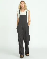 Women's Lived In Romper(Vintage Black,XL)