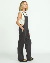 Women's Lived In Romper(Vintage Black,XL)