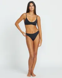 Women's Simply Seamless Cheekini Bikini Bottom(Black,XS)