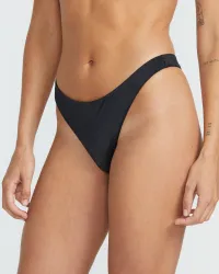 Women's Simply Seamless Tiny Bikini Bottom(Black,XS)