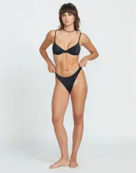 Women's Simply Seamless Tiny Bikini Bottom(Black,XS)