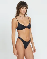 Women's Simply Seamless Tiny Bikini Bottom(Black,XS)
